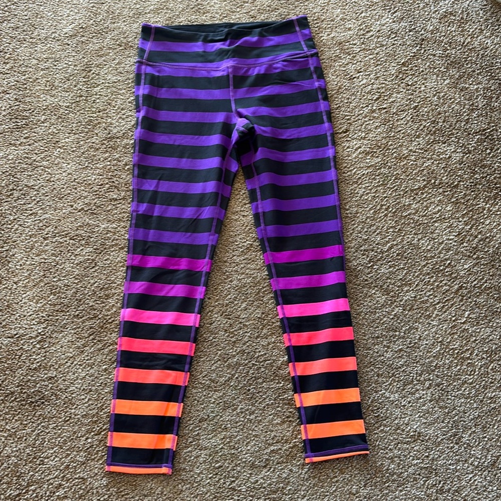 Athleta chunky striped leggings